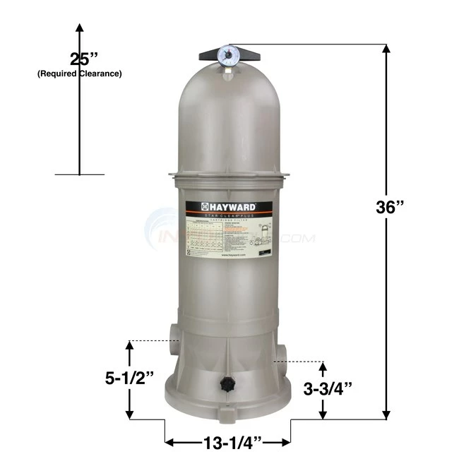 Hayward 120 Sq Ft Star-Clear Plus Swimming Pool Cartridge Filter, 2" Ports - W3C12002 - Image 6