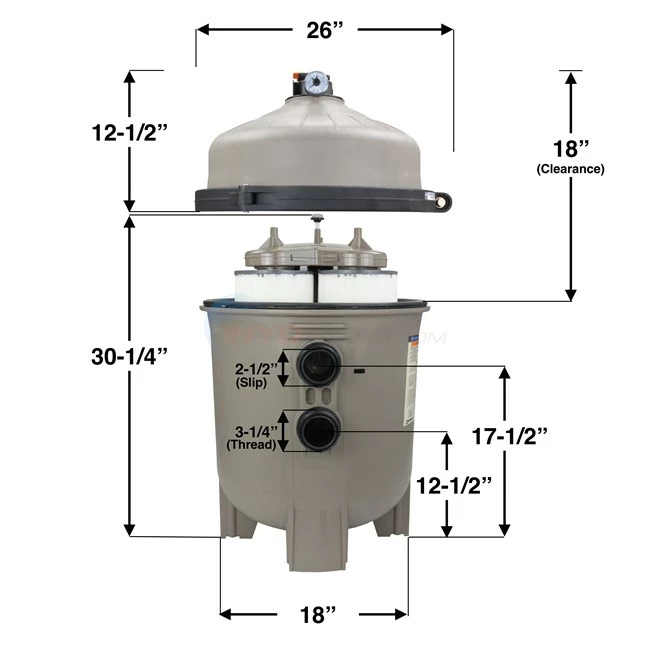 Hayward SwimClear 325 Sq. Ft. Cartridge Pool Filter - W3C3030 - Image 7