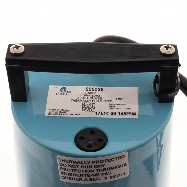 Water Wizard Inground Pool Cover Pump 5-MSP 1200 GPH - 505025 - Image 4