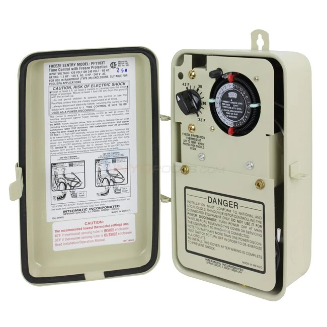 Intermatic Freeze Protect Timer For Pool & Spa 120/240V - PF1103T