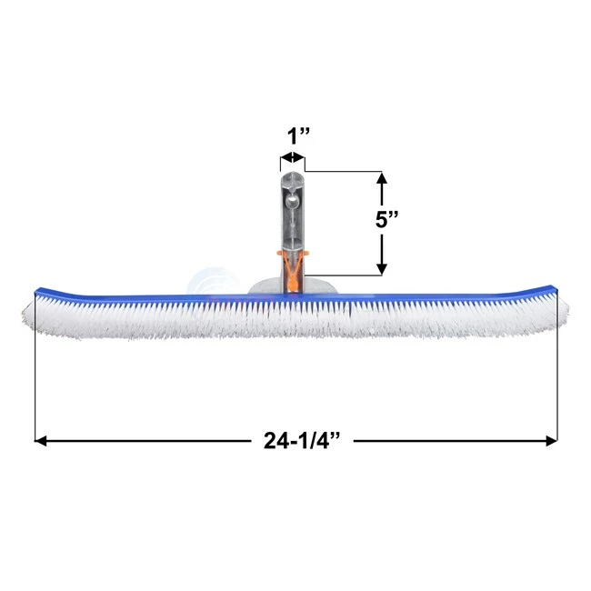 Pureline 24" Pool Brush Curved With Aluminum Handle - PL0073 - Image 5