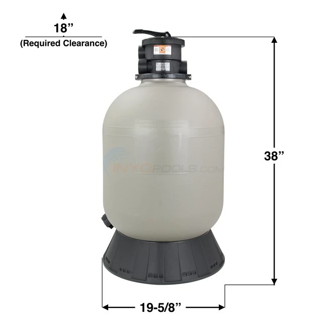 Hayward Pro Series Pool Sand Filter, 21" Tank, Top Mount 1.5" Valve - W3S210T - Image 6