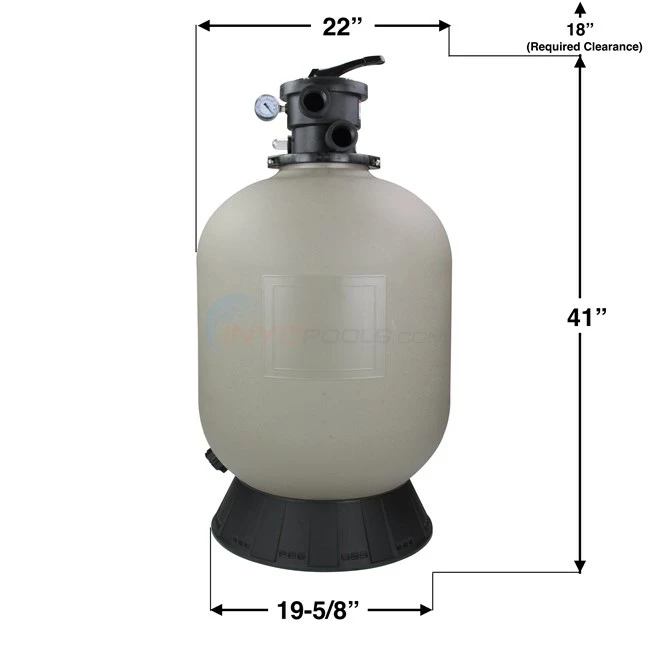Hayward Pro Series Pool Sand Filter, 22" Tank, Top Mount 1.5" Valve - W3S220T - Image 7