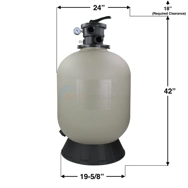 Hayward Pro Series Pool Sand Filter, 24" Tank, Top Mount 1.5" Valve - W3S244T - Image 7