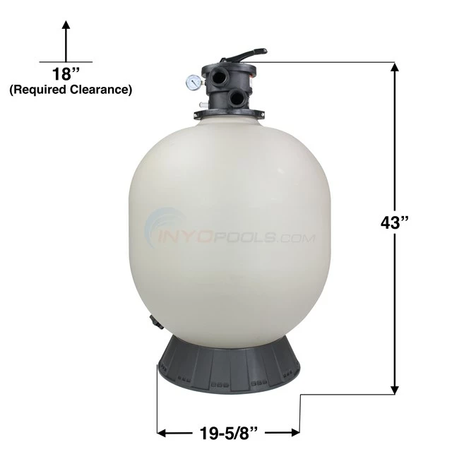 Hayward Pro Series Pool Sand Filter, 27" Tank, Top Mount 2" Valve - W3S270T2 - Image 7